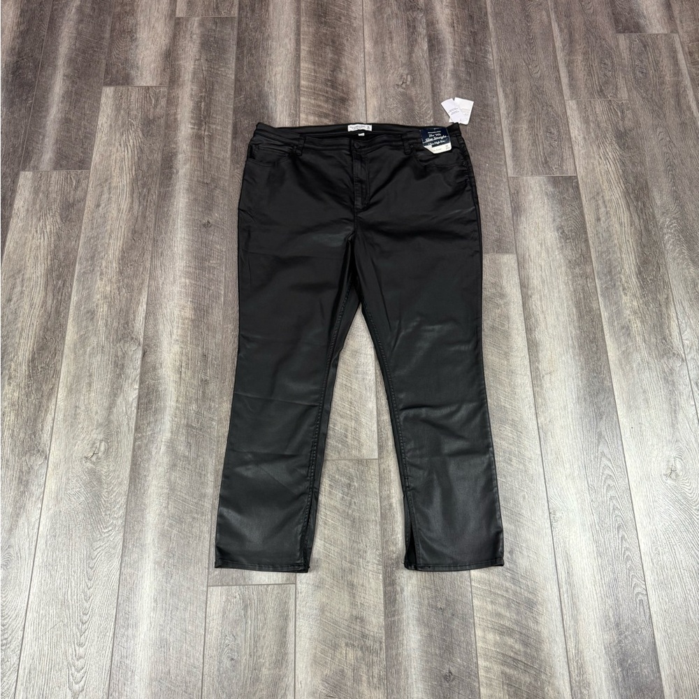 Abercrombie Black Leather‎ Pants